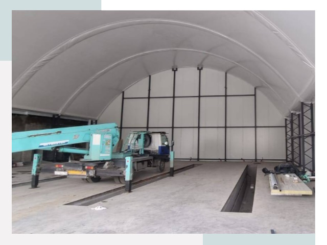 Внутреннее оснащение ангаров в Бердске