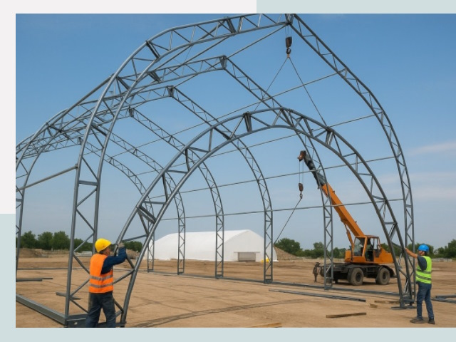 Монтаж ангаров в Бердске от 625 руб. - Надежно и быстро